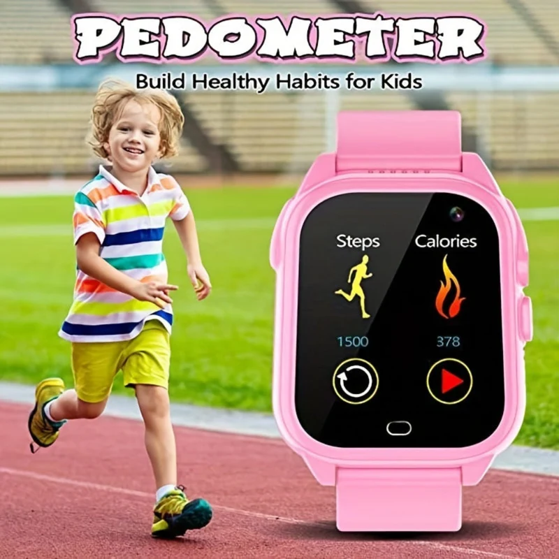 Børne Smartwatch med Touchscreen – Fitness Tracker, Genopladelig via USB