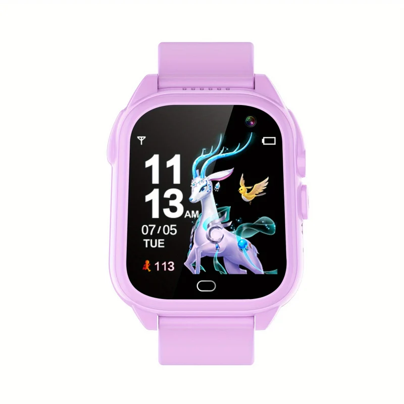 Børne Smartwatch med Touchscreen – Fitness Tracker, Genopladelig via USB