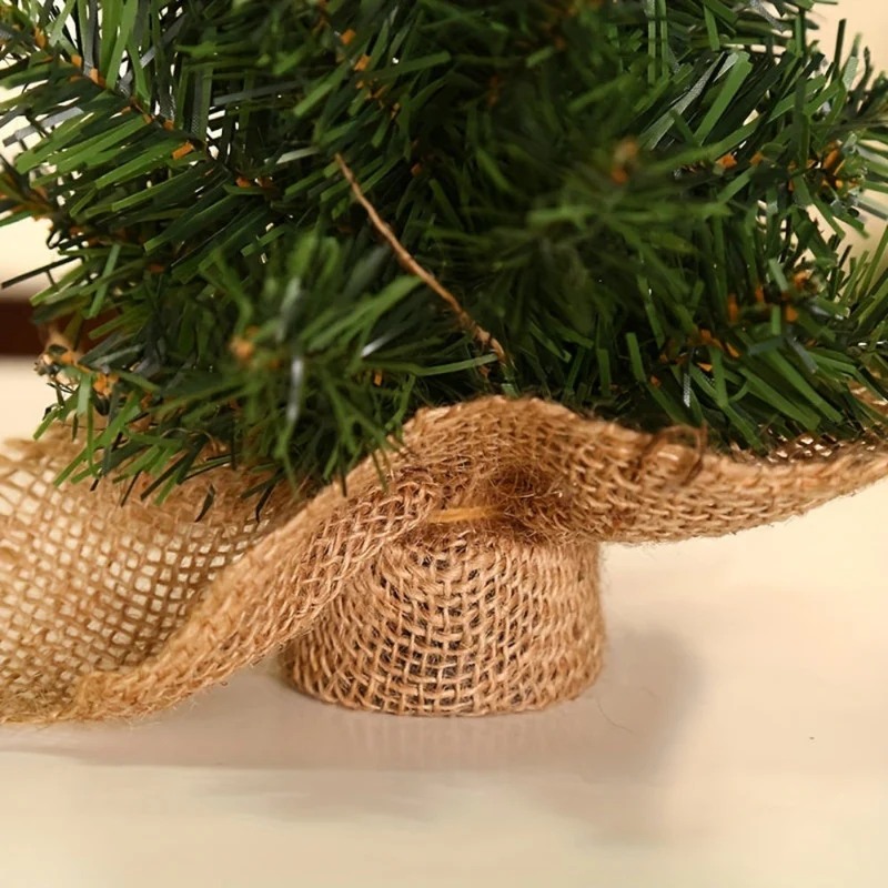 Rustikalt Juletræ med Jute-base til Borddekoration