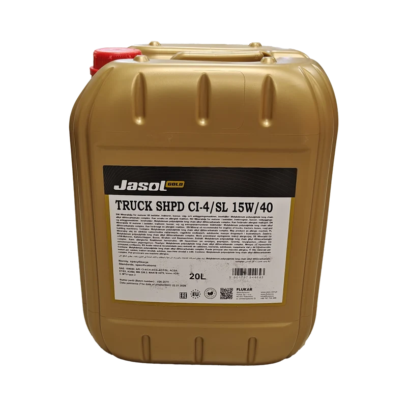 JASOL GOLD Truck SHPD CI-4/SL 15W/40, 20 liter