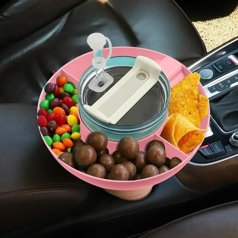 Dobbeltvase til Snacks og Drikke | 2-i-1 Tasse til Travle Dage