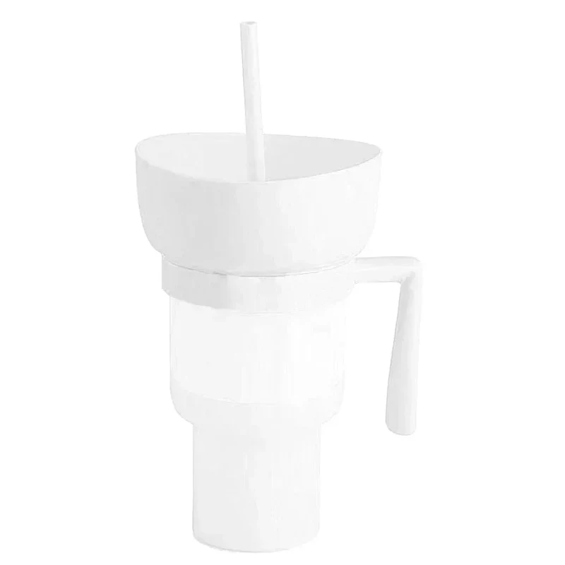 Dobbeltvase til Snacks og Drikke | 2-i-1 Tasse til Travle Dage