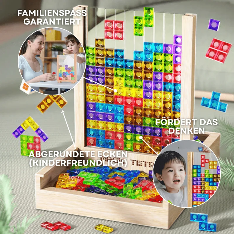 EcoBlock Tetris Brætspil – Bæredygtigt Tetris Puslespil til Familien