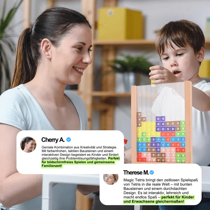 EcoBlock Tetris Brætspil – Bæredygtigt Tetris Puslespil til Familien