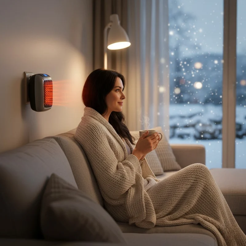 Bærbar energibesparende varmeapparat med moderne design