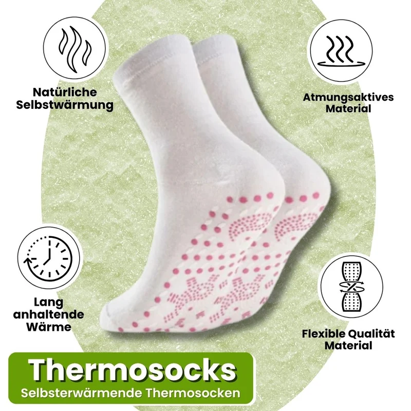 Selvvarmende termiske sokker - Unisex, størrelse one size