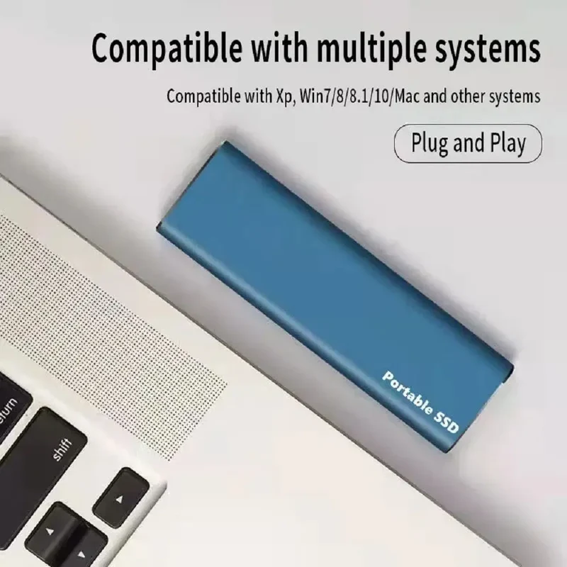 Bærbar ekstern SSD, Aluminium, Hurtig Lagringsenhed