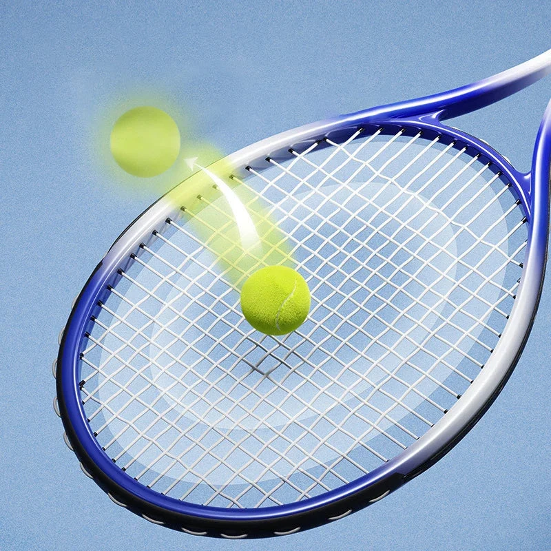 Selbsttrainings Tennis Trainer mit Rückprallball und Schnur
