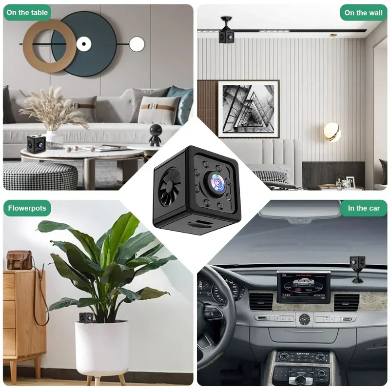 Trådløs Mini CCTV IP Kamera 1080p med WiFi overvågning