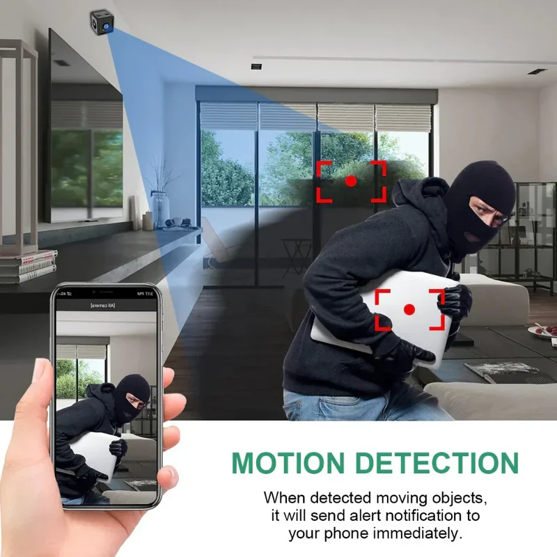 Trådløs Mini CCTV IP Kamera 1080p med WiFi overvågning