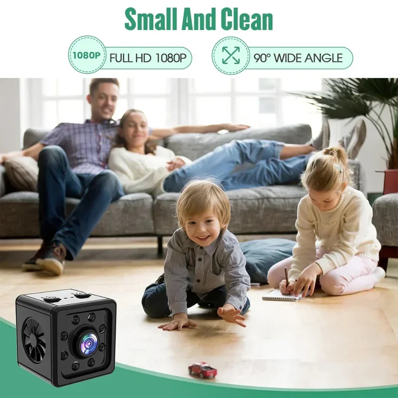 Trådløs Mini CCTV IP Kamera 1080p med WiFi overvågning