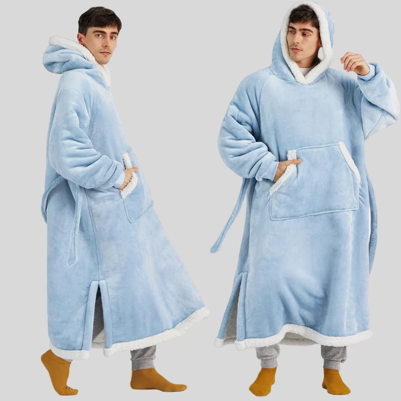 Hoodie-Blanket til Unisex, Oversized, med Hætte og Lange Ærmer, Komfortabel