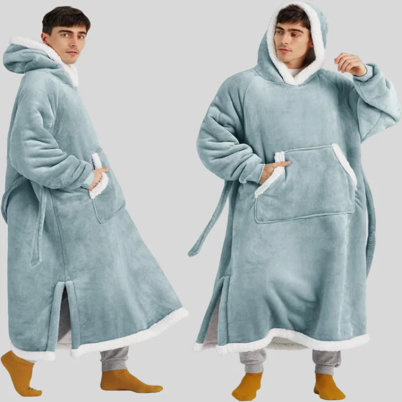 Hoodie-Blanket til Unisex, Oversized, med Hætte og Lange Ærmer, Komfortabel