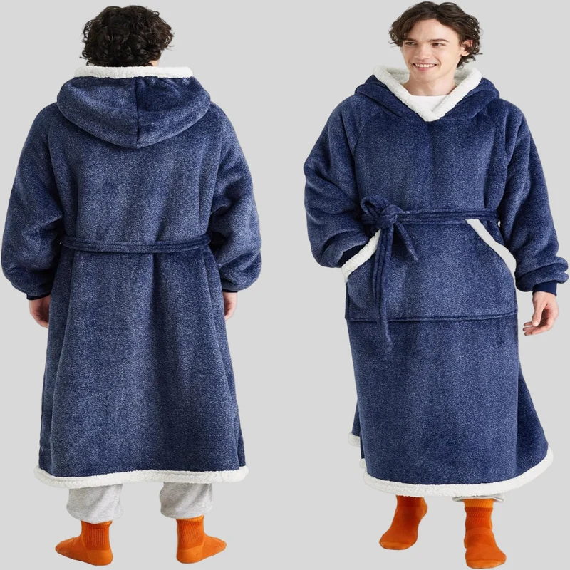 Hoodie-Blanket til Unisex, Oversized, med Hætte og Lange Ærmer, Komfortabel