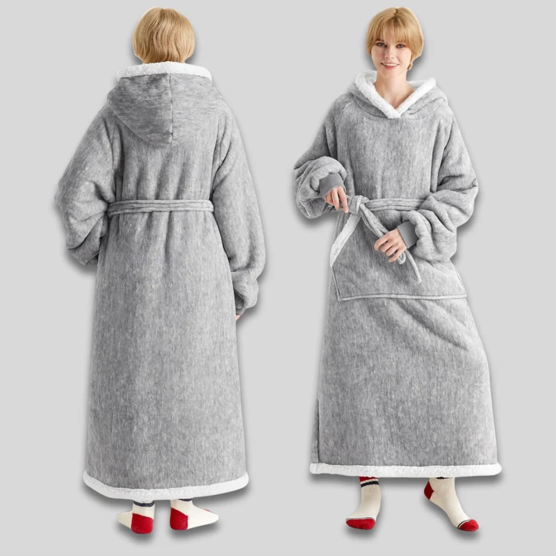 Hoodie-Blanket til Unisex, Oversized, med Hætte og Lange Ærmer, Komfortabel
