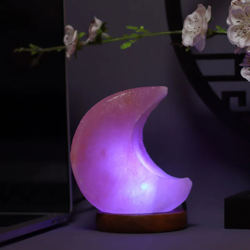 LED Crystal Night Light with Color Changing USB Himalayan Salt Lamp