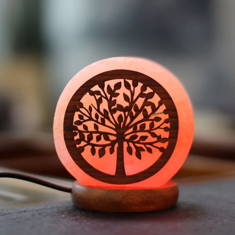 LED Crystal Night Light with Color Changing USB Himalayan Salt Lamp