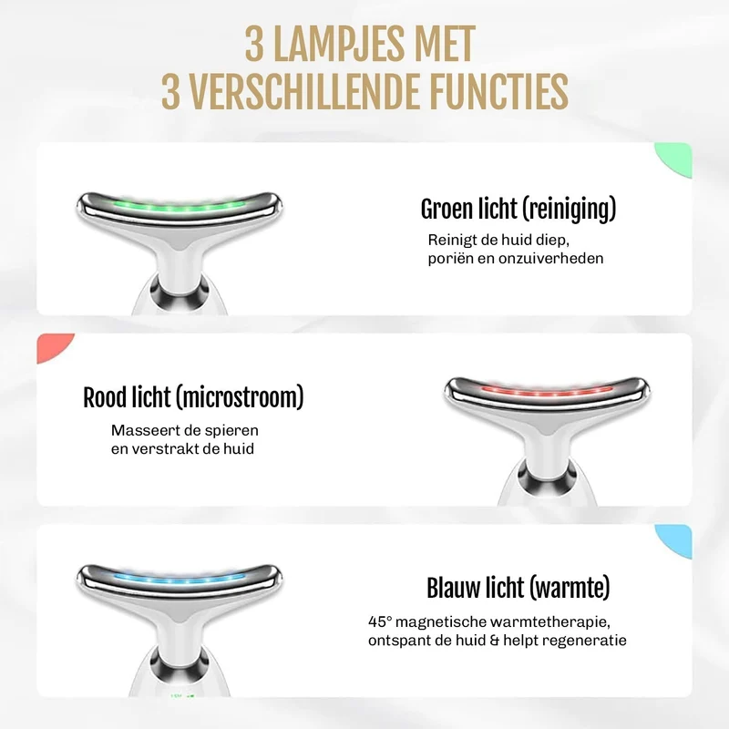 7-i-1 Hudfornyelsesapparat med EMS og Lysterapi