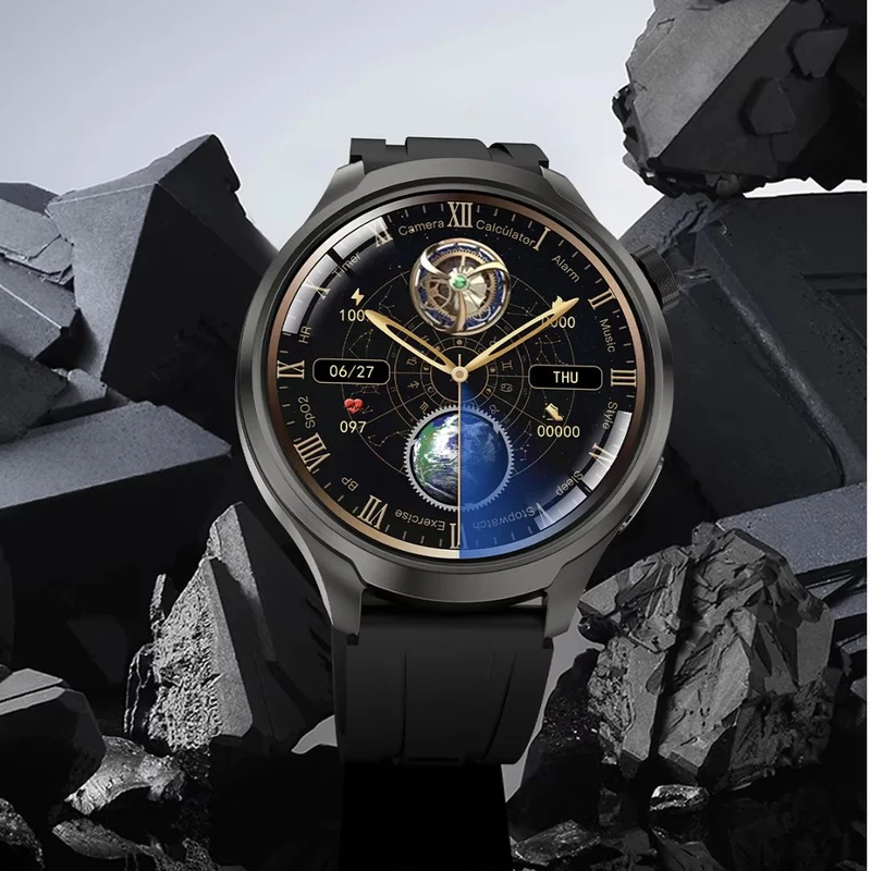 Sundhedssmartwatch med læderrem - VitalSense Pro X (2025)