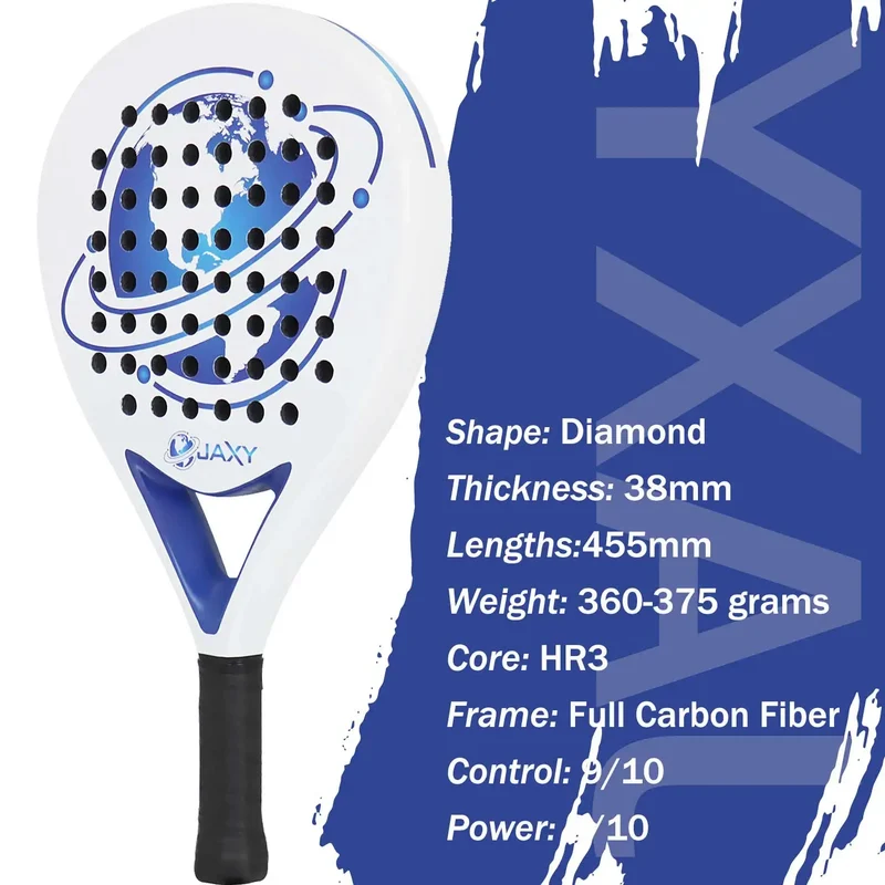 Letvægts Padelbat i kulfiber, mat finish, til nybegyndere og professionelle