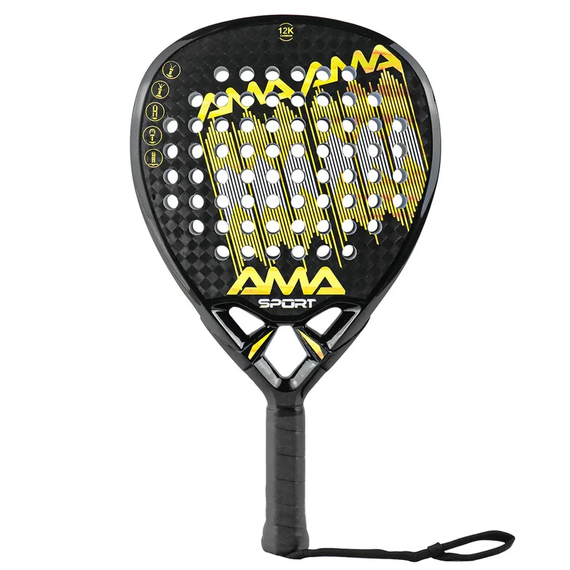 Letvægts Padelbat i kulfiber, mat finish, til nybegyndere og professionelle