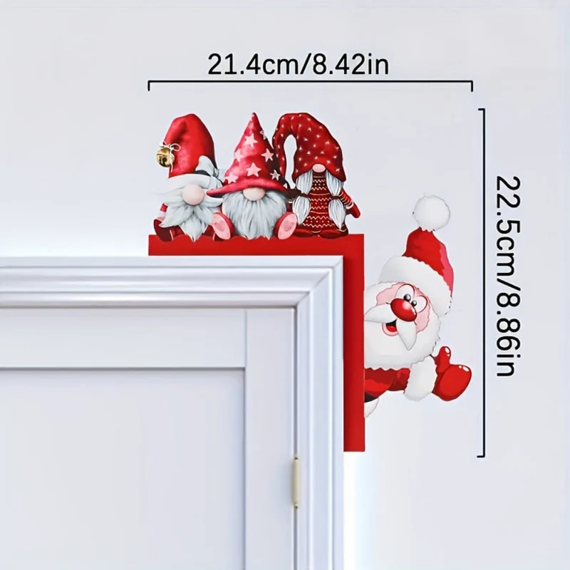 Dørkrans Jul, Santa og Rensdyr Vægdekoration