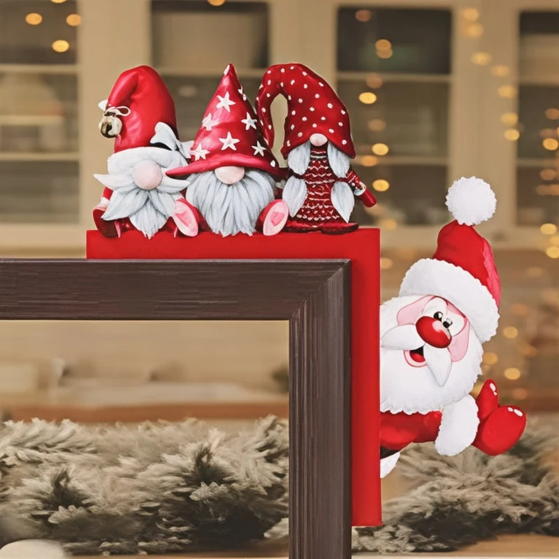 Dørkrans Jul, Santa og Rensdyr Vægdekoration