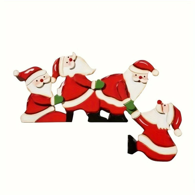 Julestemning med vægkunst, Santa og rensdyr til dørindramning