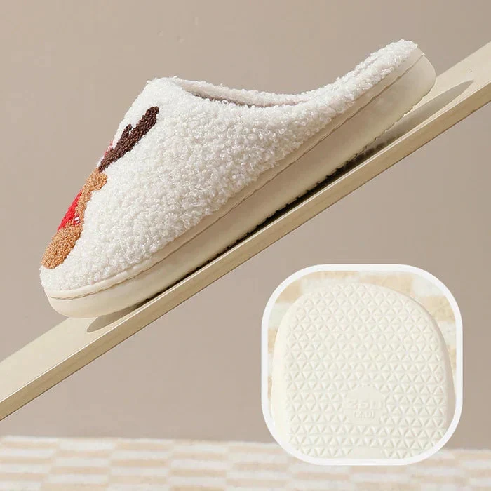 Jule Rensdyr Indendørs Sko - Bløde Slip-On Sko