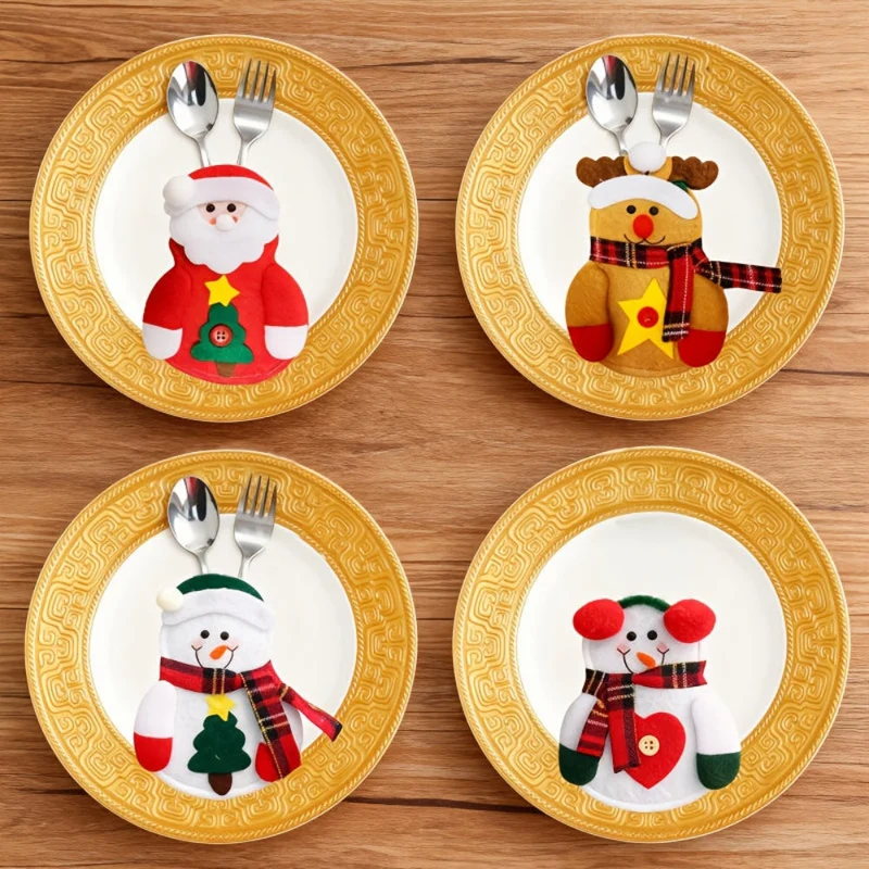 Festlig Sættebord Deko, Bestikholder Sæt til Jul