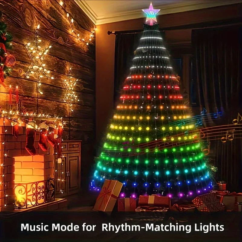 Smart RGB Juletræ Lys med App og Fjernbetjening