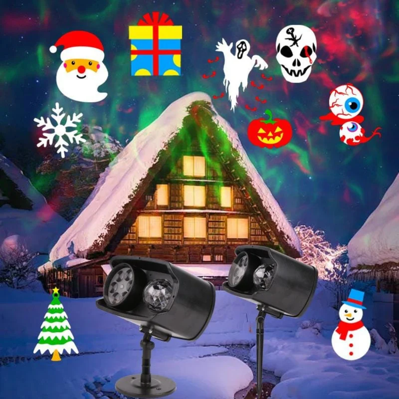 Udendørs LED Projektorlys til Juletræ, Vandtæt
