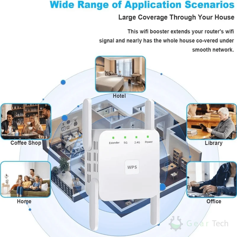 Dual-Band WiFi Signal Extender – Trådløs Forstærker