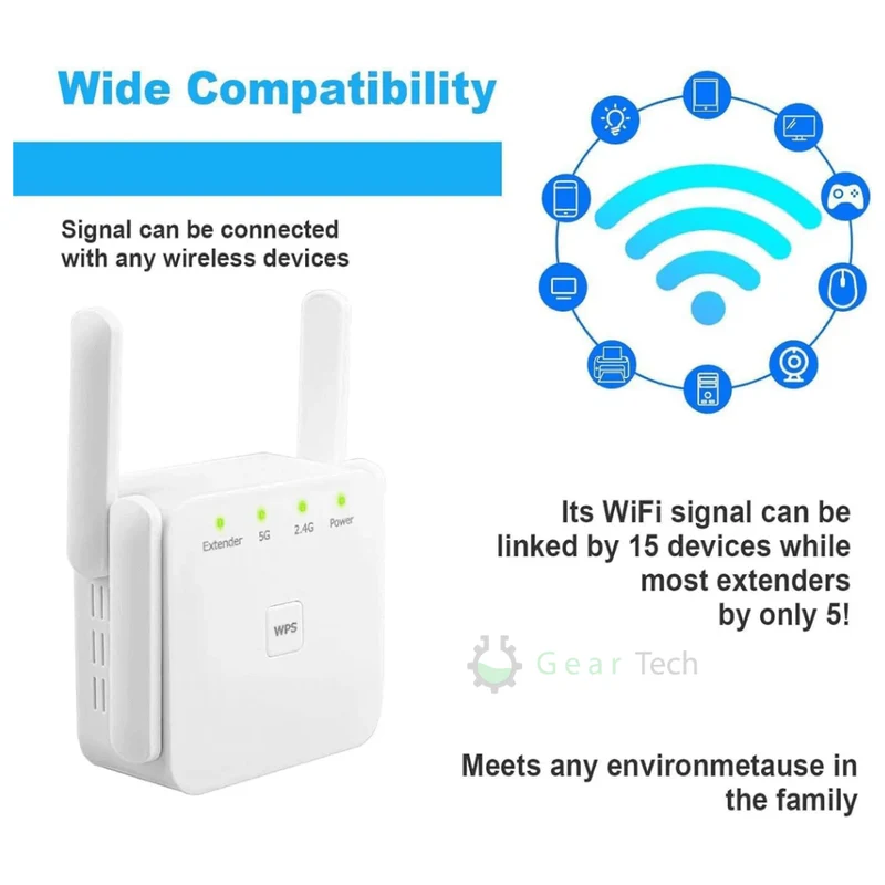 Dual-Band WiFi Signal Extender – Trådløs Forstærker