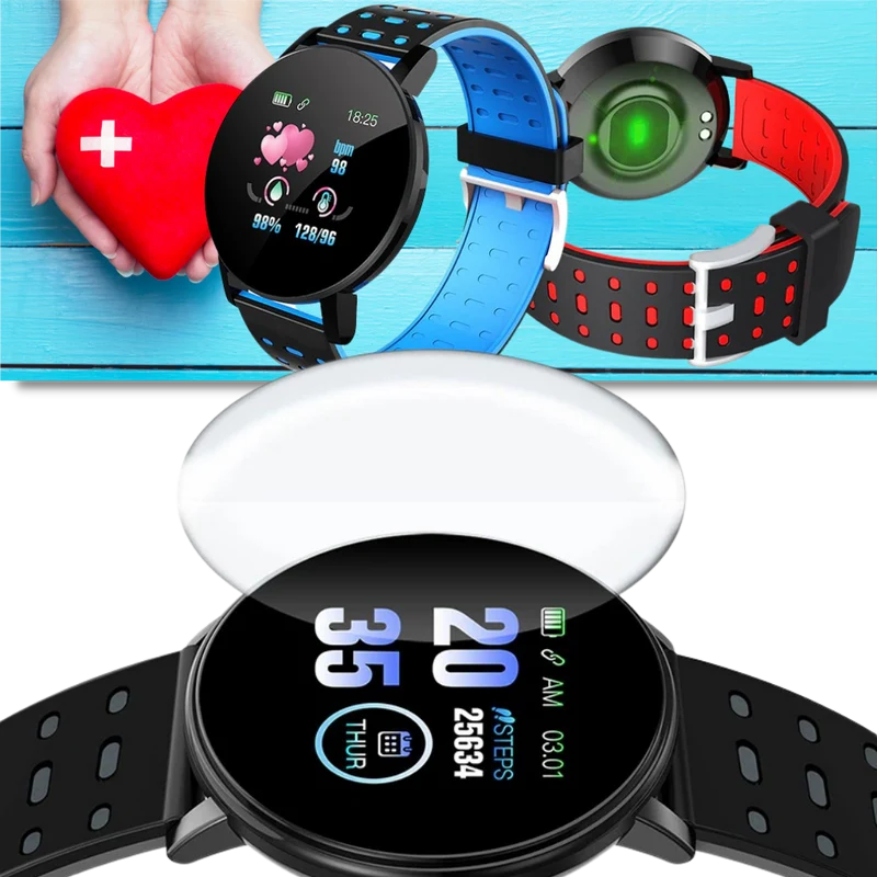 Vandtæt smartwatch med fitness tracker og aktivitetsmonitorering