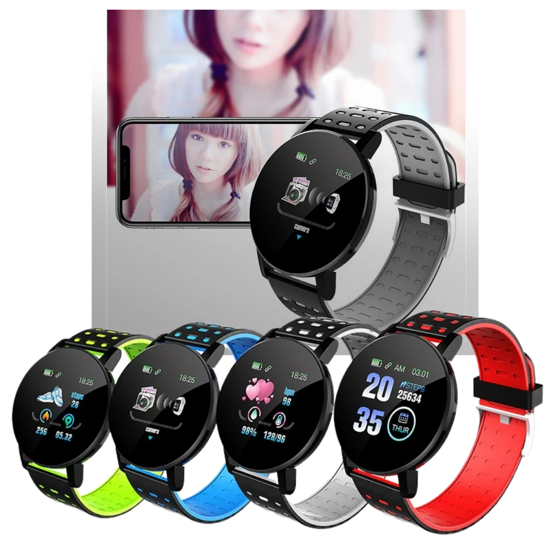 Vandtæt smartwatch med fitness tracker og aktivitetsmonitorering