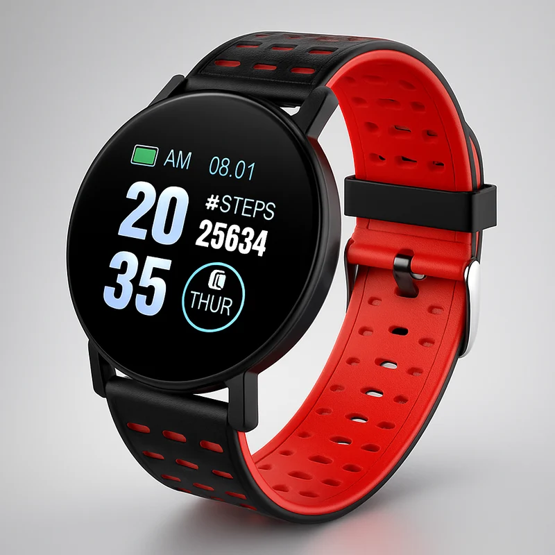 Vandtæt smartwatch med fitness tracker og aktivitetsmonitorering