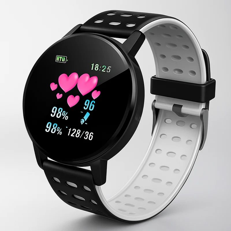 Vandtæt smartwatch med fitness tracker og aktivitetsmonitorering