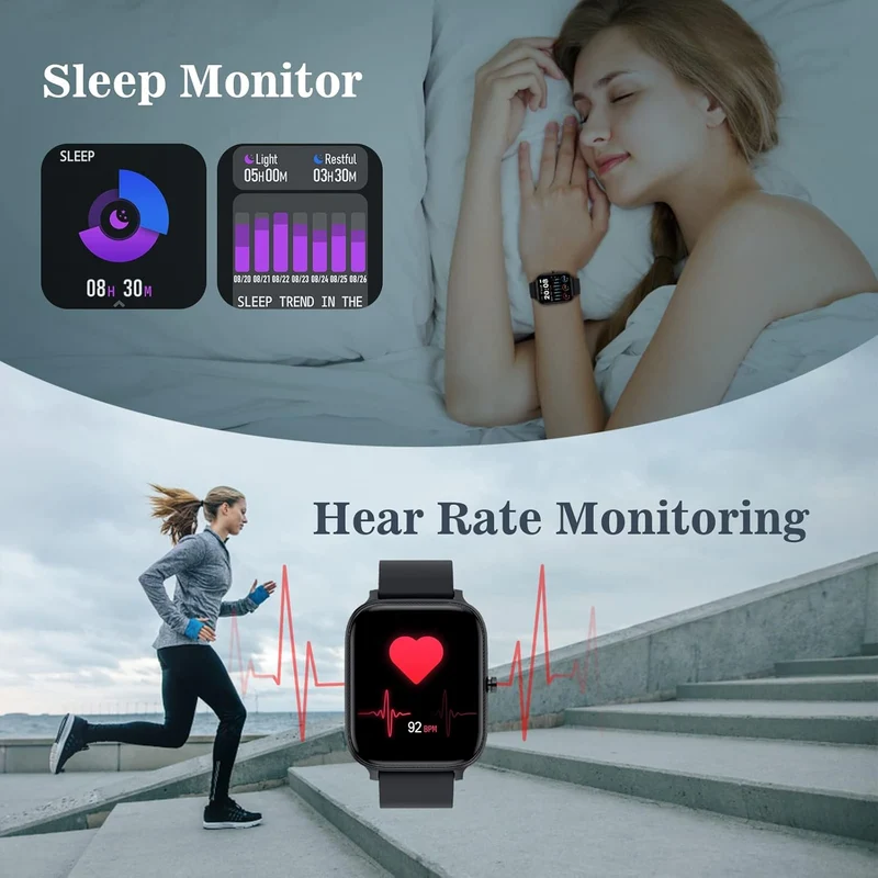 Fitnessarmbånd med ECG, daglige funktioner og aktivitetsmåling