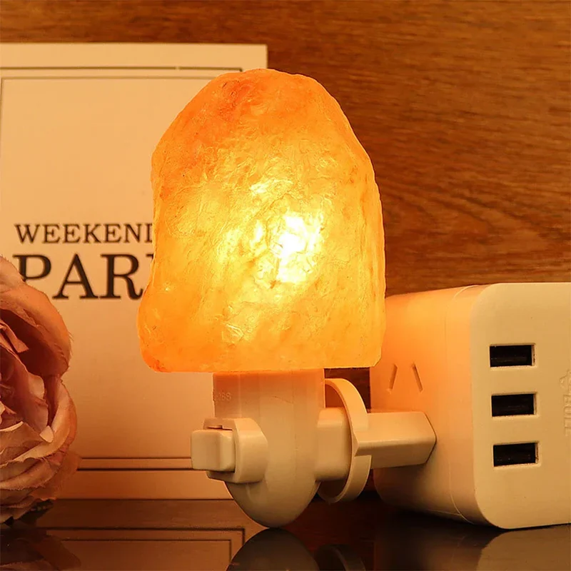 LED Naturlampe med Himalaya-Salt, Luftrenser og Varmefunktion