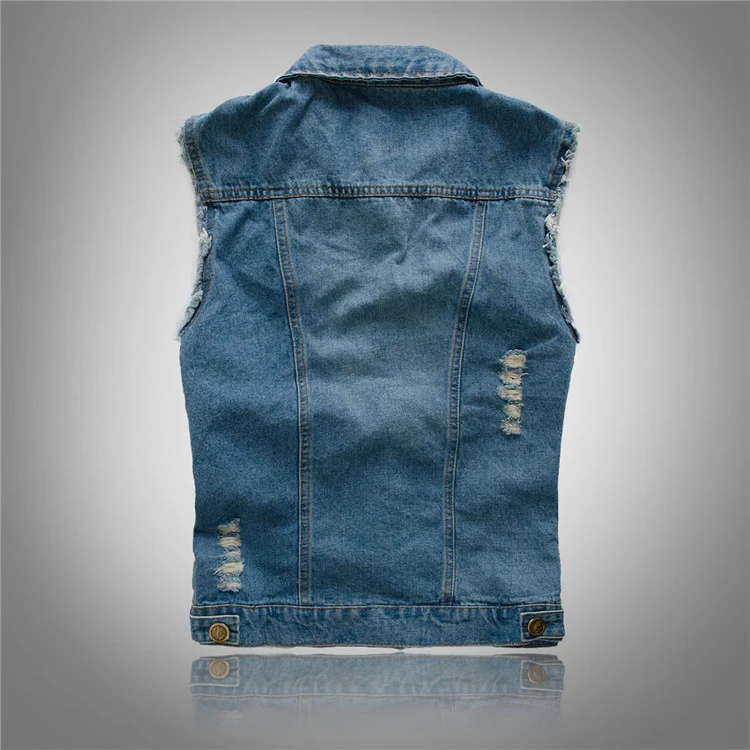 Herre Denim Vest i Moderne Design