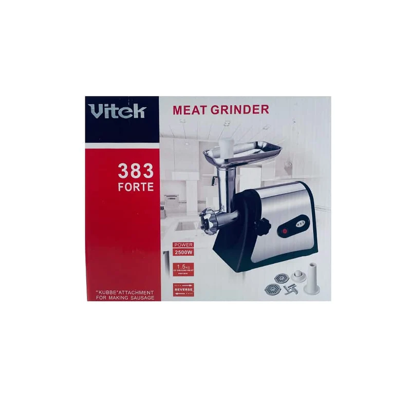 Köttkvarn / köttkvarn 2500 watt med 2 hålskivor & tillbehör