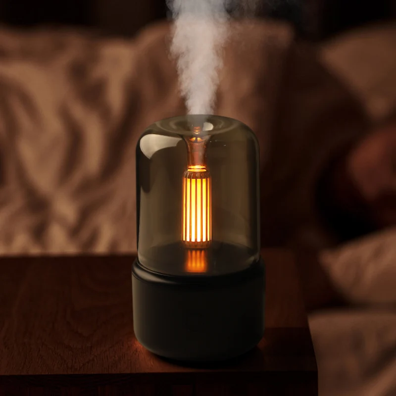 Moderne LED Diffuser med Flammeeffekt og Æteriske Olier