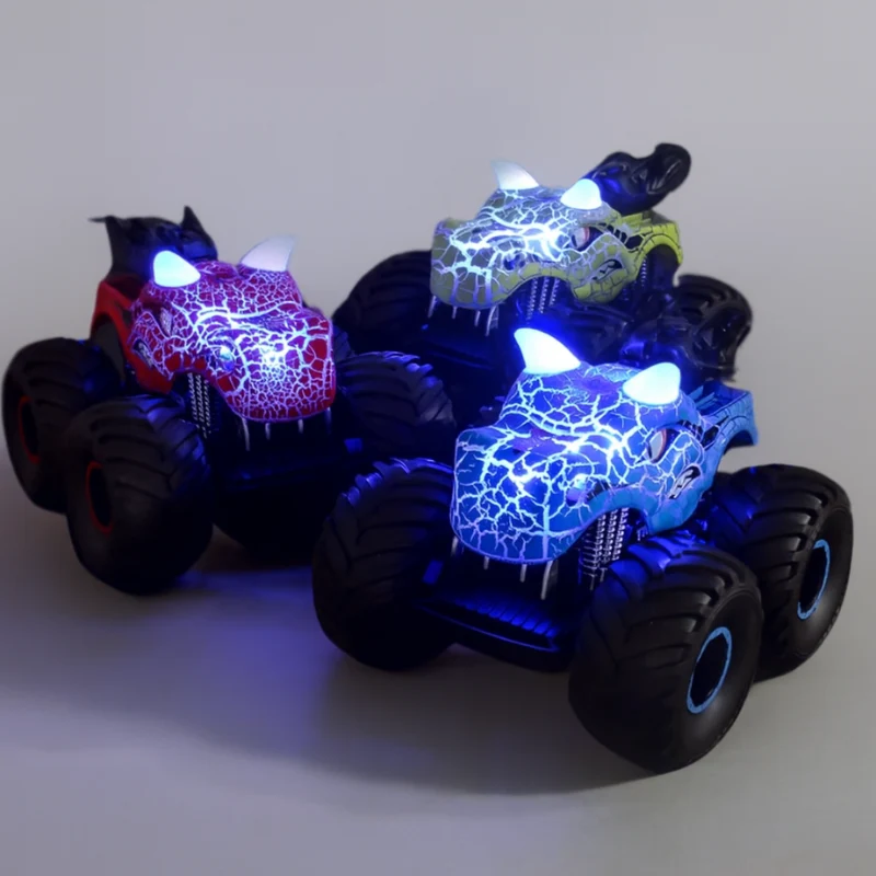 Radiostyret Monstertruck med LED Lygter og Røg