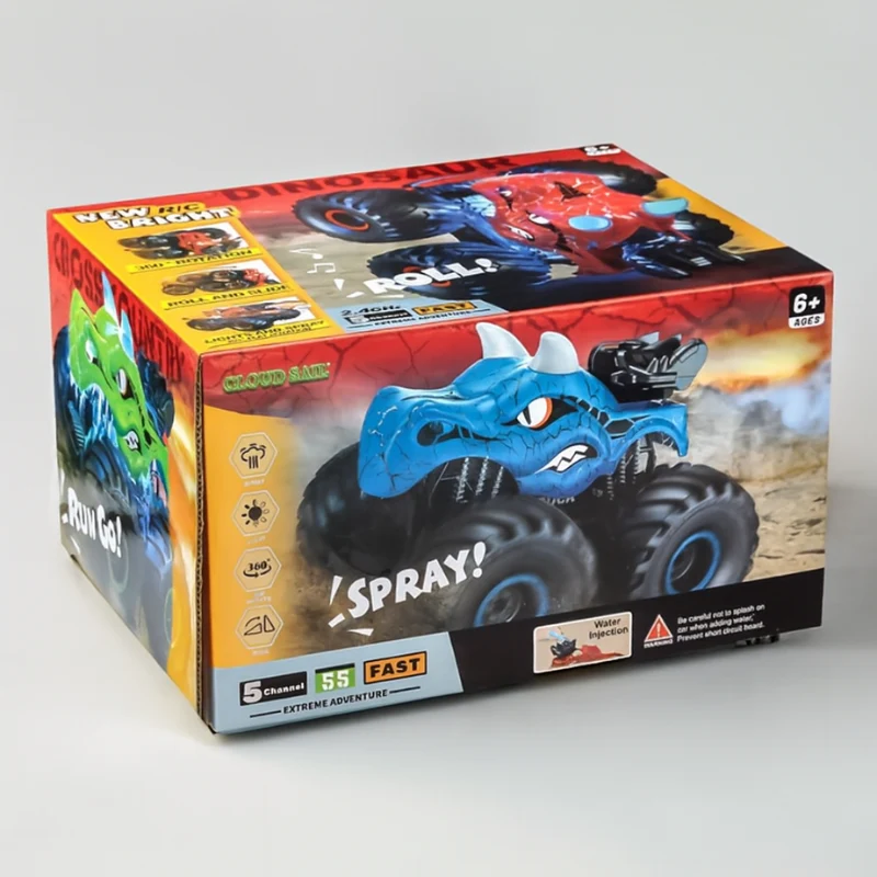 Radiostyret Monstertruck med LED Lygter og Røg