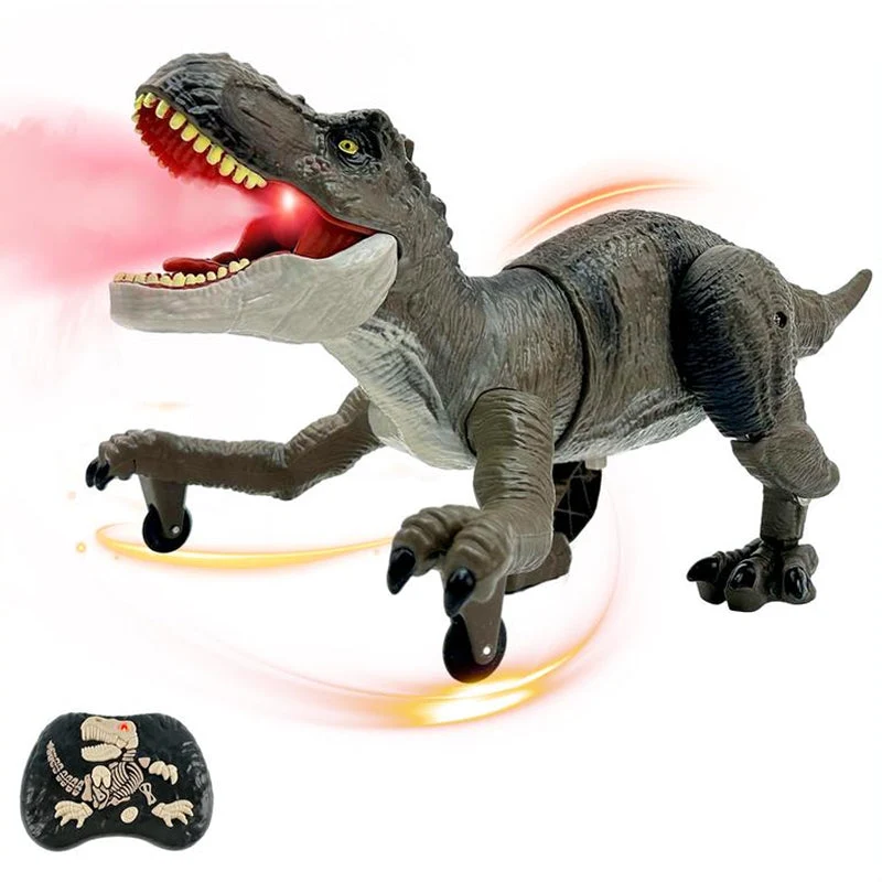 Interaktiv Dinosaur med Nebulizer og Fjernbetjening