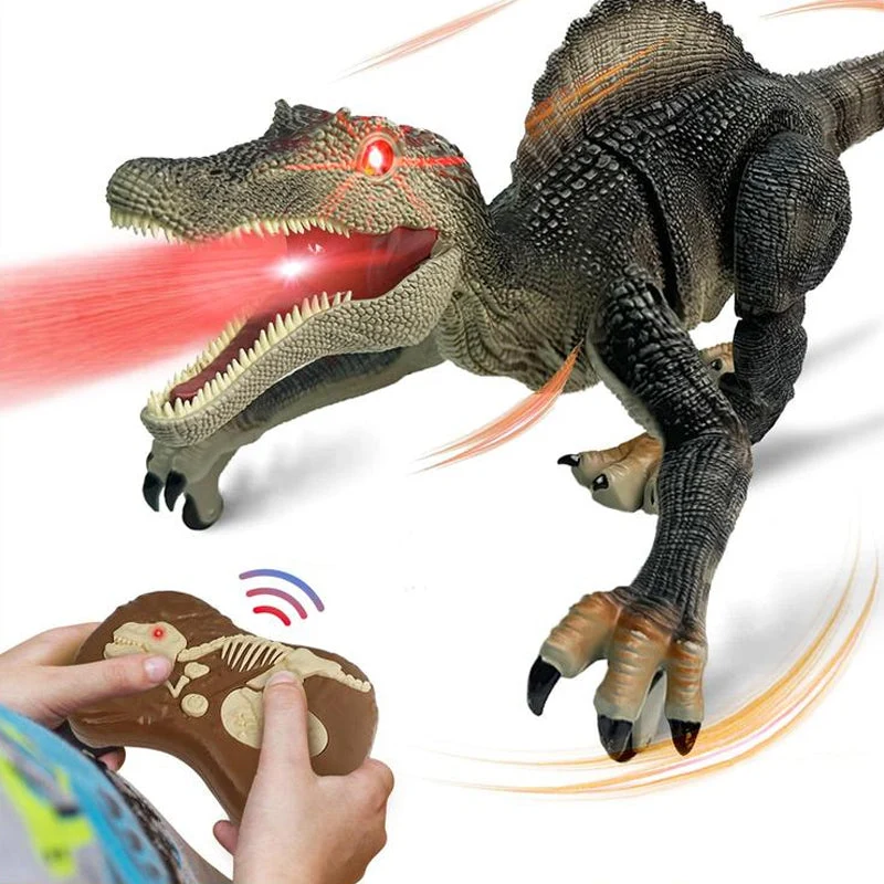 Interaktiv Dinosaur med Nebulizer og Fjernbetjening