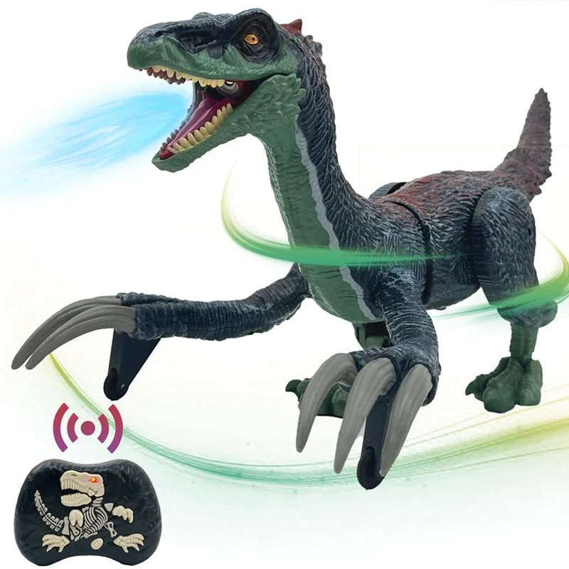 Interaktiv Dinosaur med Nebulizer og Fjernbetjening
