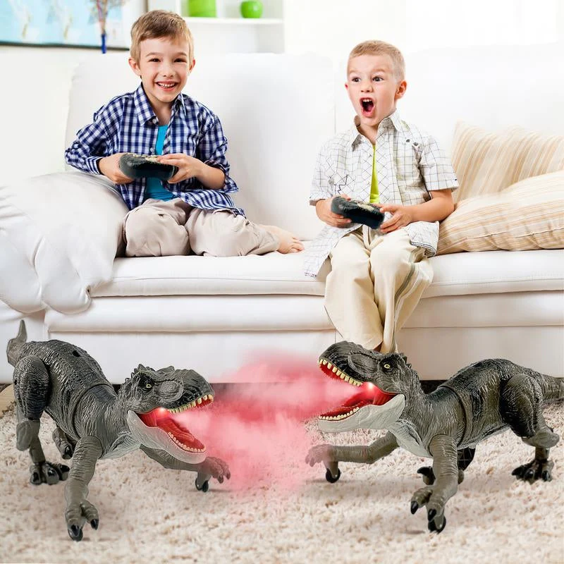 Interaktiv Dinosaur med Nebulizer og Fjernbetjening