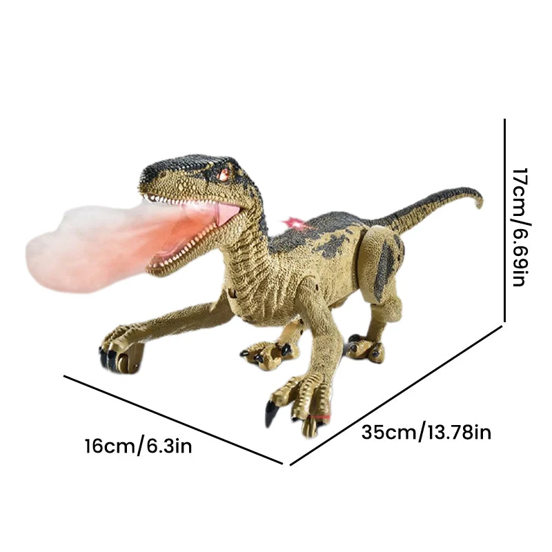 Interaktiv Dinosaur med Nebulizer og Fjernbetjening